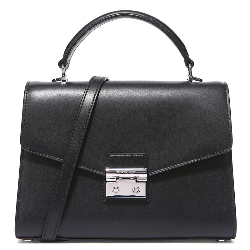 Michael Kors Mike Coles Mk Handbag Sloan Series Black Leather Medium Michael Kors Mike Coles Mk Handbag Sloan Series Black Leather Medium Las Shoulder Bag 30h7ssls2l