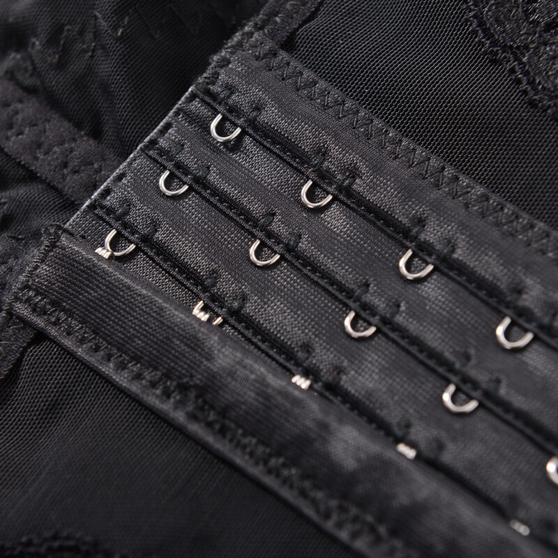 Tingmei Body Shaping Bodysuit Double Layer Belly Controlling Waist Raising Thin Stretch Body Shaping Bra One Body Shaping Bodysuit LL3743 Black Four Seasons Open Style 2XL 85 (175/82) Recommended 125-140 catties