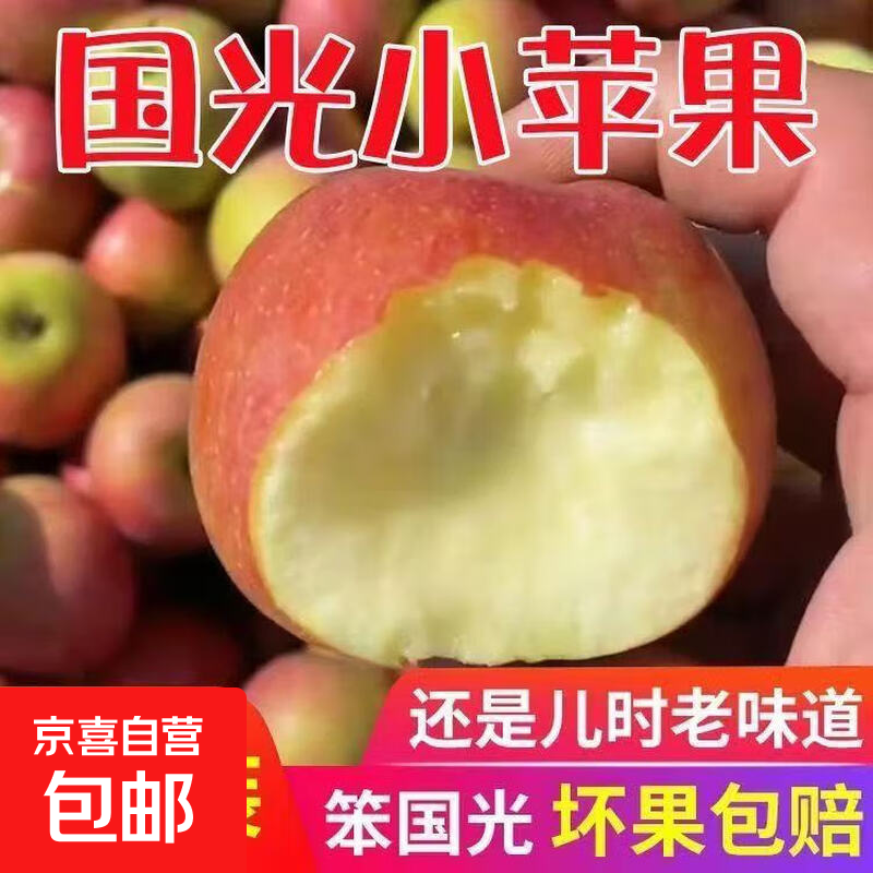 Fresh small Guoguang apples, authentic old tree Guoguang apples, sweet and sour seasonal fruits for pregnant women 5/10 jins, free shipping, 5 jins small fruits with box