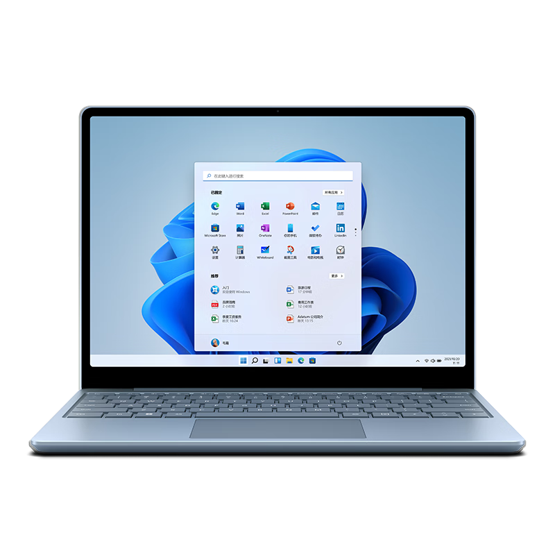80% new Microsoft Surface Laptop Go 2 laptop 11th generation Core i5 8G+256G Ice Crystal Blue 12.4-inch full-screen touch screen student notebook thin and light notebook
