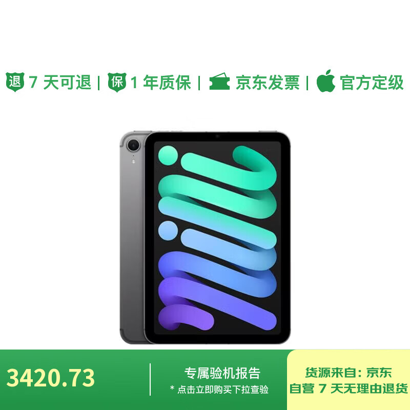 95% new Apple/Apple iPad mini (A17 Pro) 8.3-inch tablet (256G eSIM version/mini7/MXQ43CH/A) space gray