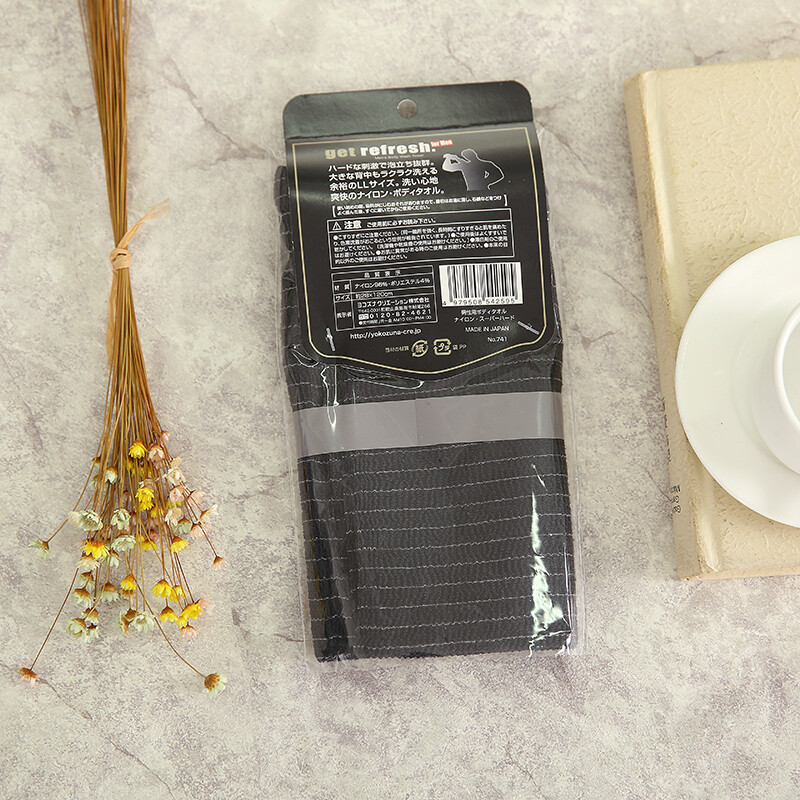 Qingyou Japanese imported men's bath towel, long strip for back rubbing and exfoliation, strong nylon polyester bath towel for men, QYK-056 bubble standing thorn 120CM