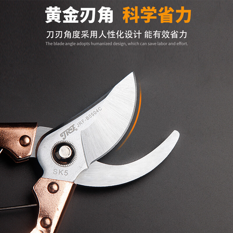 Jingruifeng gardening shears, fruit tree tools, pruning shears, thick branch shears, flower pruning scissors, flower and tree pruning tools, household multifunctional, bronze handle