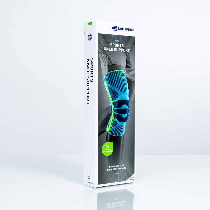 BAUERFEIND knee pads, lightweight and breathable basketball running professional sports protective gear imported from Germany, blue M