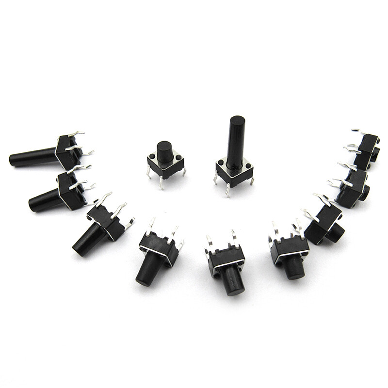 TaoTimeClub 6*6 micro switch key switch tactile switch 4-leg vertical 6*6*4.3 (50 pcs)