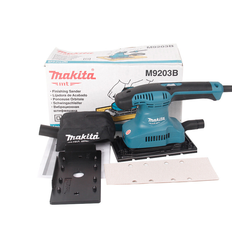 Makita Makita flat sander sandpaper machine sander woodworking sander M9203B with dust collection power tool