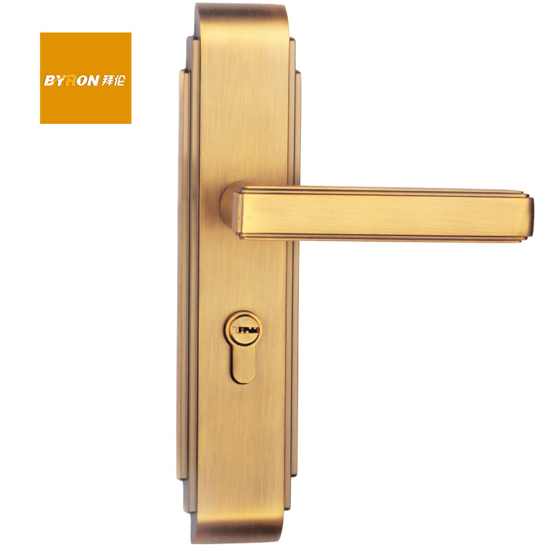 Byron Simple Silent Mechanical Door Lock Indoor Solid Wood Byron Simple Silent Mechanical Door Lock Indoor Solid Wood 5045 European Bedroom Handle Brushed Steel Model 6060 Yellow Bronze