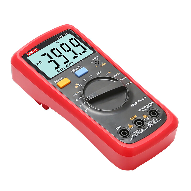 Uni-T UT136C+ automatic range digital multimeter multimeter electrician meter household high-precision backlight with temperature measurement