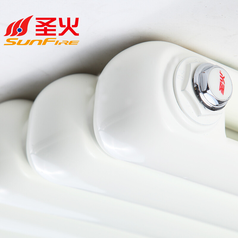 Holy fire thick channel steel radiator bathroom natural gas household central heating steel 70 enlarged water channel radiator Guangcai 70 370mm