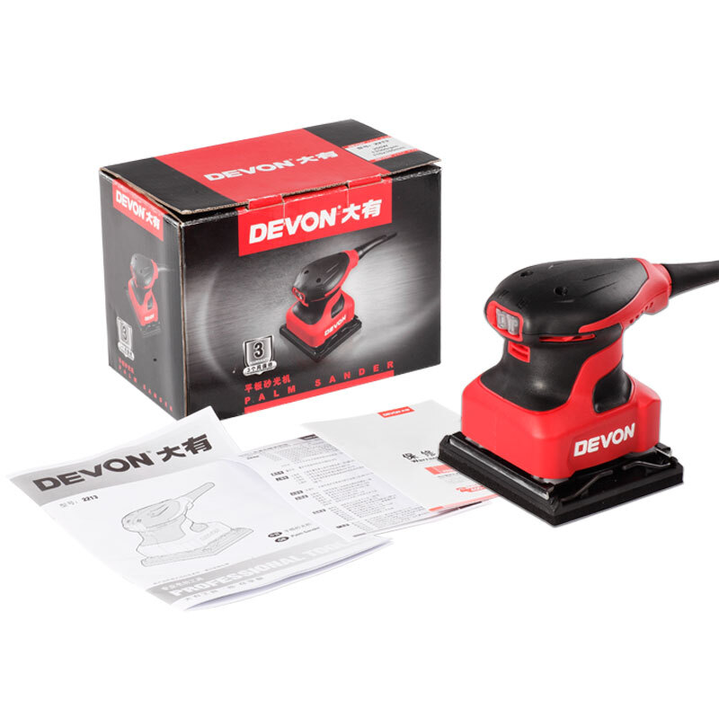 Devon 200W flat sandpaper machine 1/4 sander 2213 wood furniture putty bathroom polishing 2213 official standard