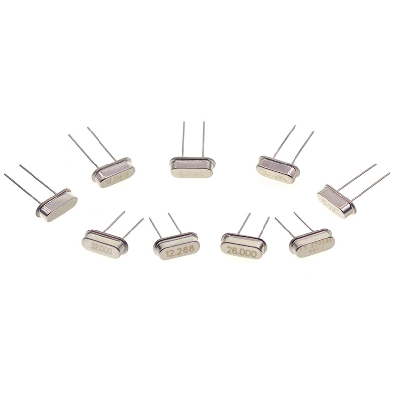 TaoTimeClub quartz crystal oscillator plug-in two-pin HC-49S passive clock crystal 3.579545MHz-40MHz 16MHz plug-in two-pin (5 pieces)