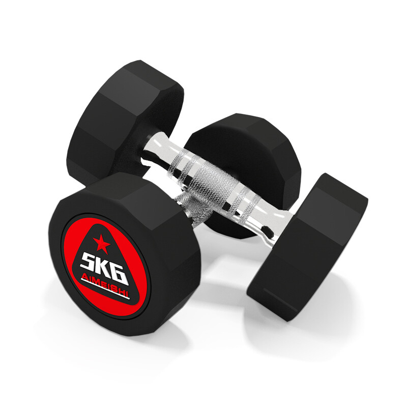 Ames gym special rubberized dumbbells for men and women universal 2.5kg 25kg home commercial fitness equipment set Z-type dumbbell rack (two layers