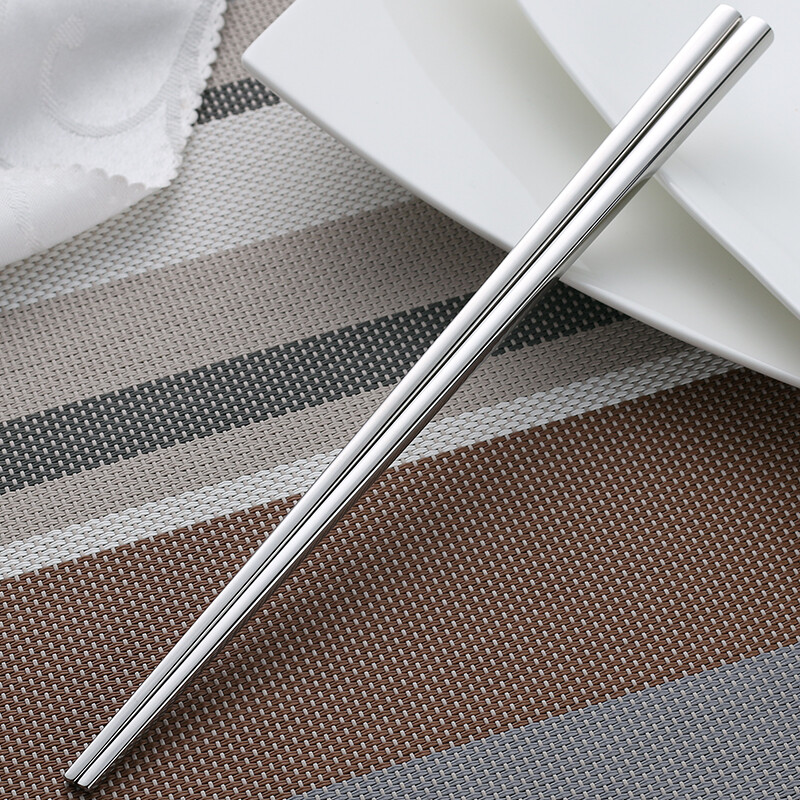 Rui Jiade Large Korean 304 Stainless Steel Chopsticks and Spoons Portable Tableware Travel Office Workers and Students Chopsticks and Spoon Sets for Outing and Carrying Single Product D_Wheat Empty Box 1