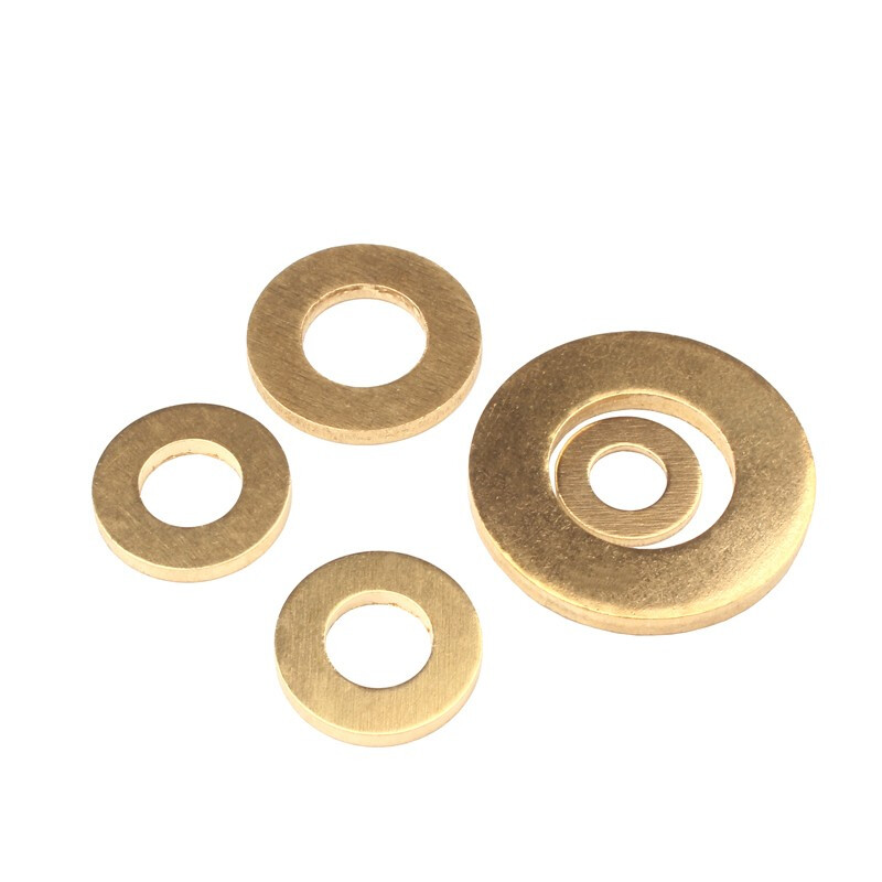 Guwanji copper gasket round gasket brass flat gasket flat gasket Washer metal flat gasket M3M4M5M6M8M20 M6*12*1 50 pieces