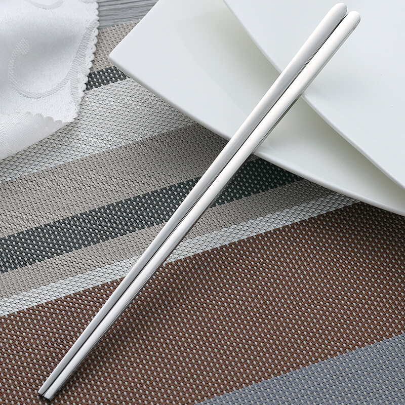 Rui Jiade Large Korean 304 Stainless Steel Chopsticks and Spoons Portable Tableware Travel Office Workers and Students Chopsticks and Spoon Sets for Outing and Carrying Single Product D_Wheat Empty Box 1