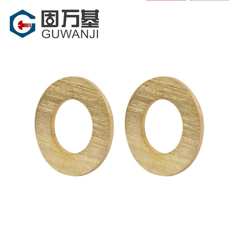 Guwanji copper gasket round gasket brass flat gasket flat gasket Washer metal flat gasket M3M4M5M6M8M20 M6*12*1 50 pieces