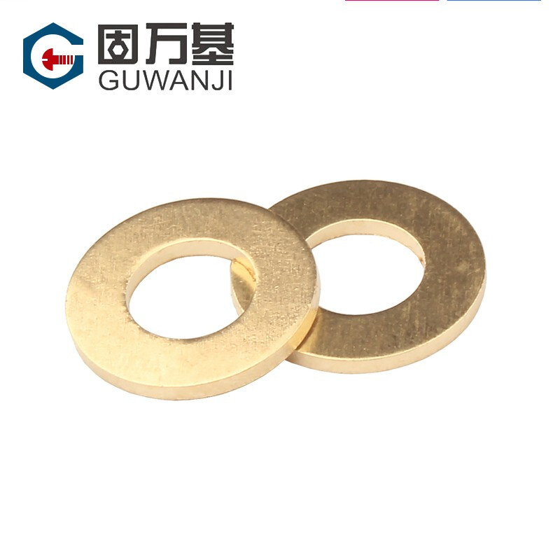Guwanji copper gasket round gasket brass flat gasket flat gasket Washer metal flat gasket M3M4M5M6M8M20 M6*12*1 50 pieces