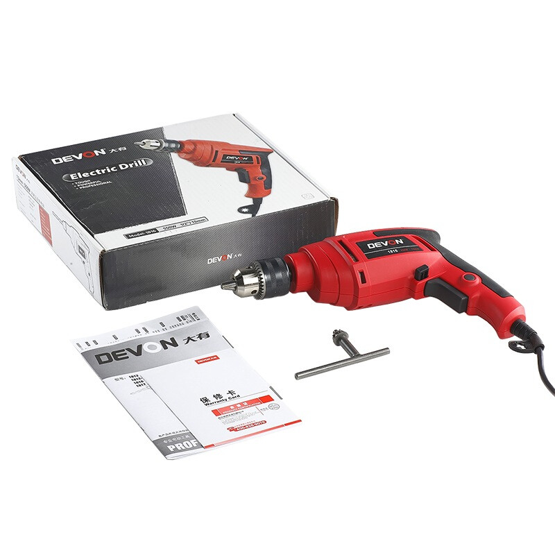 Devon 13mm electric hand drill 1816 electric screwdriver adjustable speed forward and reverse industrial grade multi-drilling screws