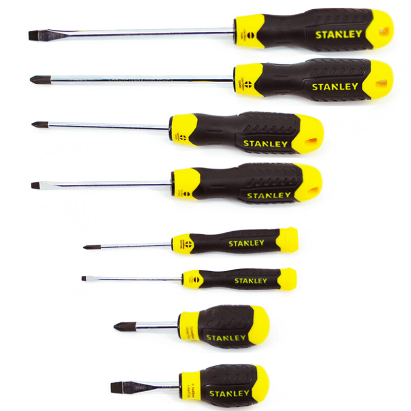 Stanley precision screwdriver 8-piece set manual chromium vanadium steel rubber handle magnetic screwdriver anti-rust and anti-corrosion STHT92004-8