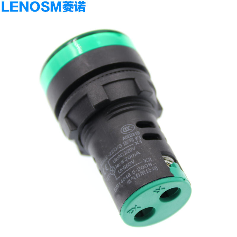 LED power indicator AD62/AD16-22D/S signal light 22MM 220v380v24V green AC380V