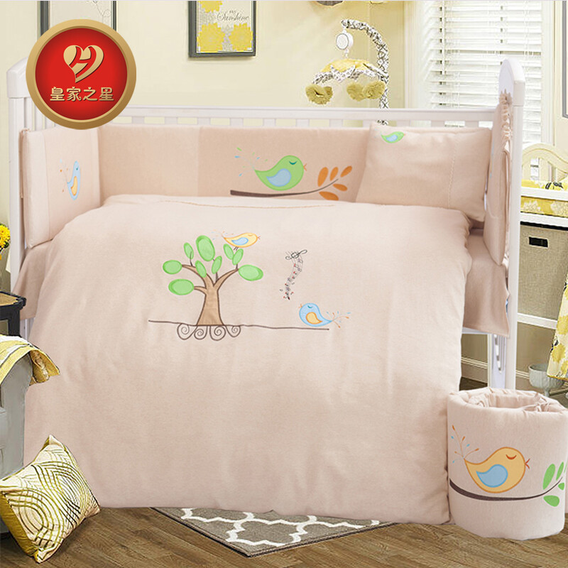 Royal Star Baby Crib Bed Set Eight Piece Detachable Royal Star Baby Crib Bed Set Eight Piece Detachable M434 Colored Cotton 120x64cm