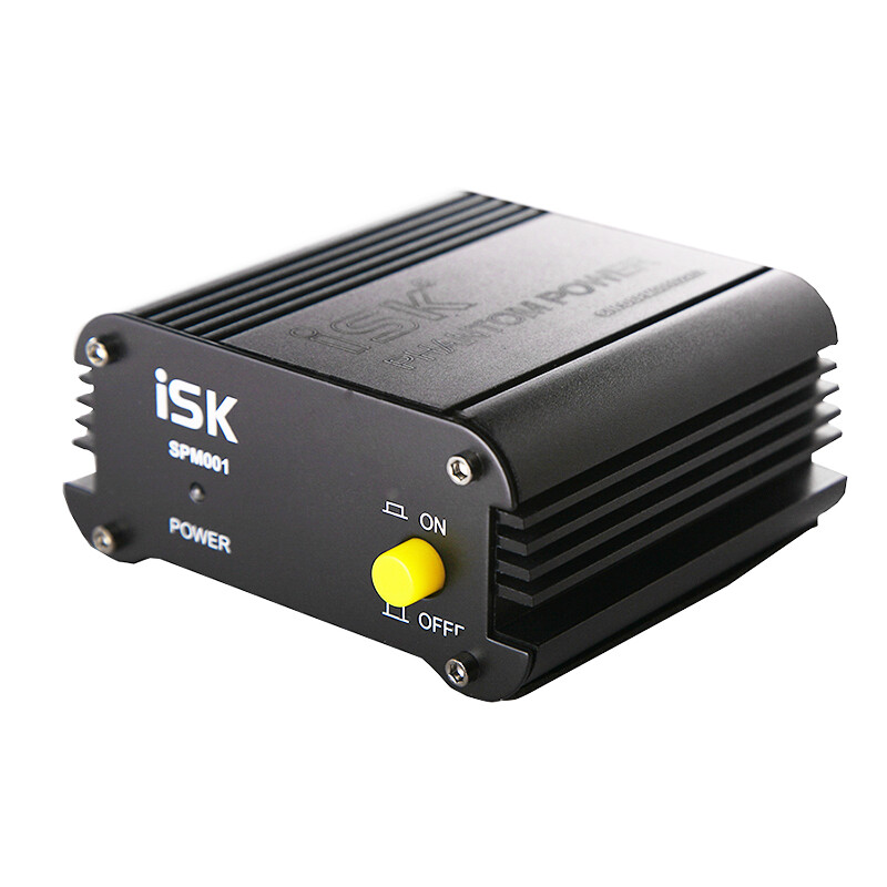 ISK 48V phantom power supply SPM001 Professional 48v condenser microphone dedicated power supply Mobile phone computer sound card singing live recording dubbing 48v condenser microphone power supply
