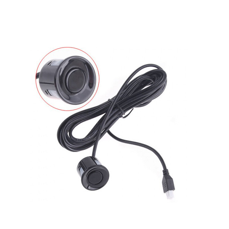 Lutu car reversing radar parking system rear 4 probes LED screen display long bar buzzer voice alarm black probe