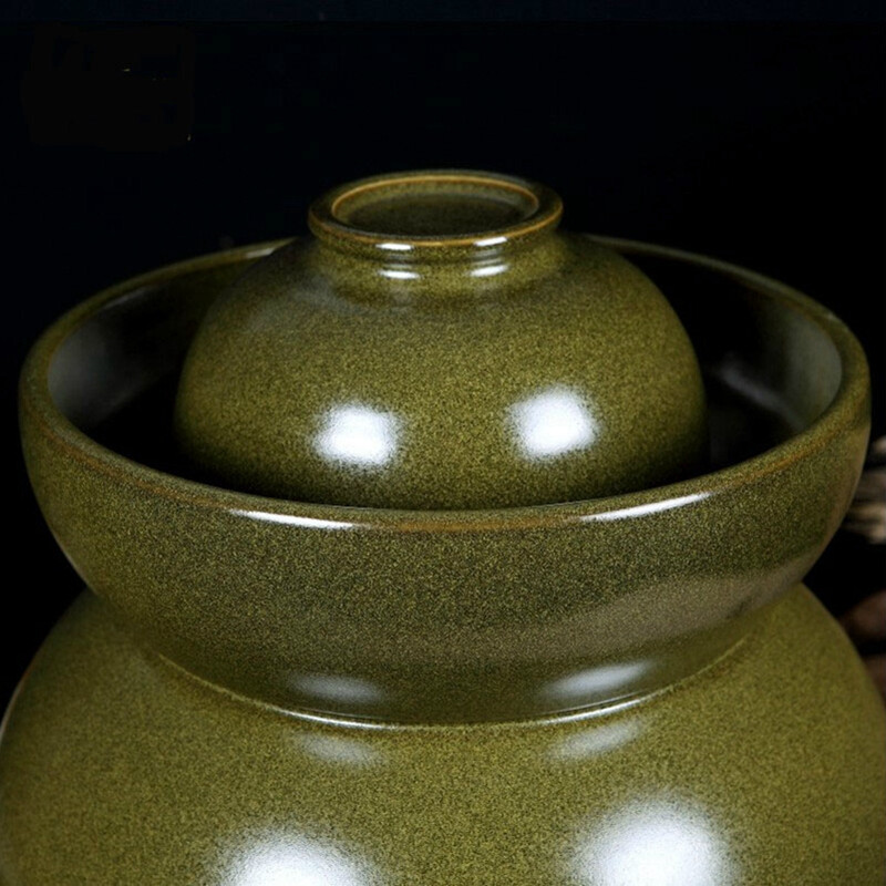 Yayan Ceramics Jingdezhen Ceramic Pickle Jar Home Capacity Pickle Jar Pickle Jar Pickle Jar Pickle Jar Pickled Meat Salted Chicken and Duck Egg Jar (10 catties water capacity) 5L