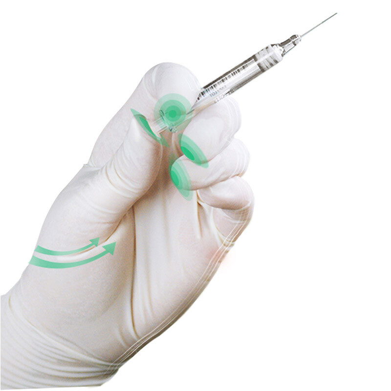 Hermes disposable latex gloves durable 100 pieces milky white TLFCMD medium size M