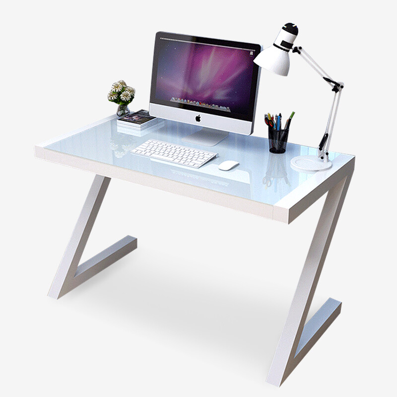 Yamei Computer Desk Tempered Glass Desktop Laptop Z Yamei Computer Desk Tempered Glass Desktop Laptop Z Shaped Simple White Yzdzww3 Large 120 60cm