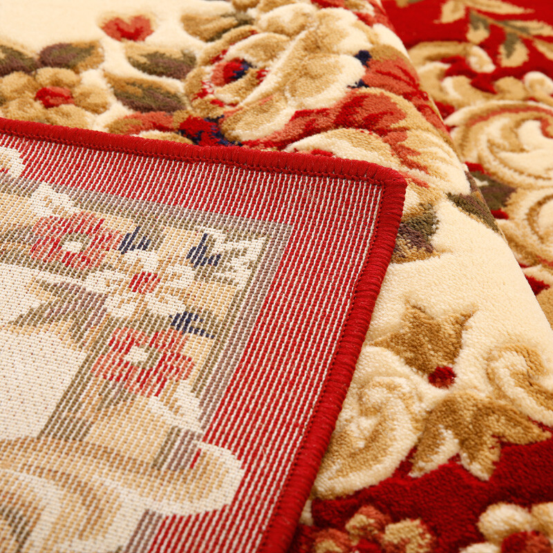 Li Yang European style carpet living room sofa coffee table carpet bedroom bedside blanket thickened high density handmade three-dimensional cut flower LY-52R wine red 1.2mx1.7m