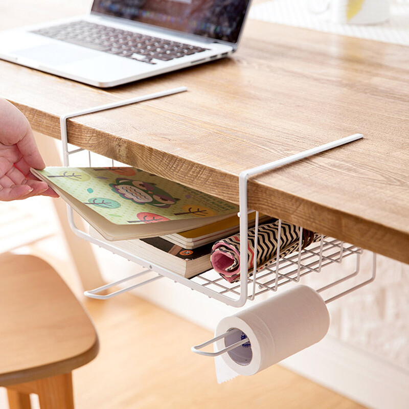 菲享 Wardrobe Storage Rack Metal Finishing Kitchen Cabinet 菲享 Wardrobe Storage Rack Metal Finishing Kitchen Cabinet Under The Compartment Hanging Basket