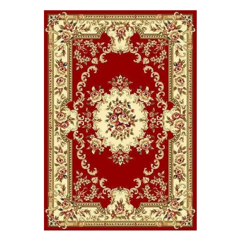 Li Yang European style carpet living room sofa coffee table carpet bedroom bedside blanket thickened high density handmade three-dimensional cut flower LY-52R wine red 1.2mx1.7m