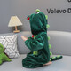 G.DUCKKIDS children's clothing children's pajamas autumn and winter boys and girls home clothes small dinosaur double thickened baby one-piece sleeping bag spring and autumn 2371 dinosaur green flannel 100 size 2~3 years old 90-100cm cm