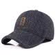 Jiaxuan autumn and winter men's cotton hat outdoor sports dad baseball cap casual warm ear protection cap middle-aged and elderly peaked cap elderly cap dark gray