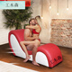 Gongmusen Balcony Bedroom Chaise Chair Living Room Internet Celebrity Recliner Creative Single Lazy Special-Shaped Sofa Pilates Yoga Chair Red and White Classic Couple Sofa Customization