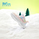 361 Children's shoes, children's cotton shoes, girls' spring and autumn new sports shoes, outdoor windproof and warm cotton shoes, two cotton shoes, rose water pink/baby pink/water clear blue 32