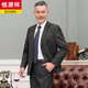 Hengyuanxiang middle-aged and elderly woolen suit dad men's autumn and winter men's casual thickened woolen suit gray 165/S