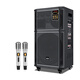 JBA high-end professional stage performance outdoor square dance audio high-power bass karaoke with Bluetooth song request wedding school meeting outdoor activities mobile KTV trolley speaker 15-inch professional bass + dual microphones