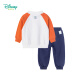 Disney (Disney) children's clothing for boys and girls, thermal sweatshirt set, pure cotton fish scale cloth top, sports style pants, 2-piece set, orange, 3 years old/height 100cm