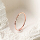 Fat Donglai's same style 14K gold-filled faceted rose gold ring, very thin knuckle tail ring for female best friend, little finger ring, US No. 7#