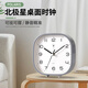 Polaris (POLARIS) small desk clock living room clock extremely simple modern silent seat hanging dual-purpose bedroom children's room bedside table white round