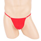 Ye Zimei Sexy Underwear Men's Thong Men's Perspective Ice Silk T-Pants Sexy U-convex Underwear 4139 Red All Size