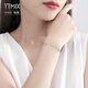 TTMIX platinum bracelet for women PT950 platinum star cross buckle chain fashion jewelry for girlfriend 4.8-5.0g 16+3cm