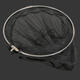 Boss Gu's mesh head, glass fiber vigorous horse mesh head, foldable stainless steel net head, fishing gear, black 35cm net head
