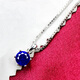CEENIU Fat Donglai's same style sapphire pendant six-claw round necklace pendant clavicle short style women's one carat tanzanite ocean with chain/1 carat 6.5mm/MD5