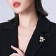 Qlady fox anti-exposure buckle cute corsage brooch high-end women's design sense niche pin fixed clothes birthday gift
