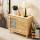 Huilejia sideboard Nordic solid wood sideboard Japanese style simple modern restaurant storage cabinet multi-functional tea storage cabinet