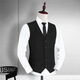 XINING Xining suit vest men's vest men's decoration work professional wedding groom's dress groomsmen's vest black single-piece vest XL