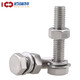 Bairuite 304 stainless steel hexagonal bolt and nut set extended national standard hexagonal screw screw screw combination M3*6 10 sets